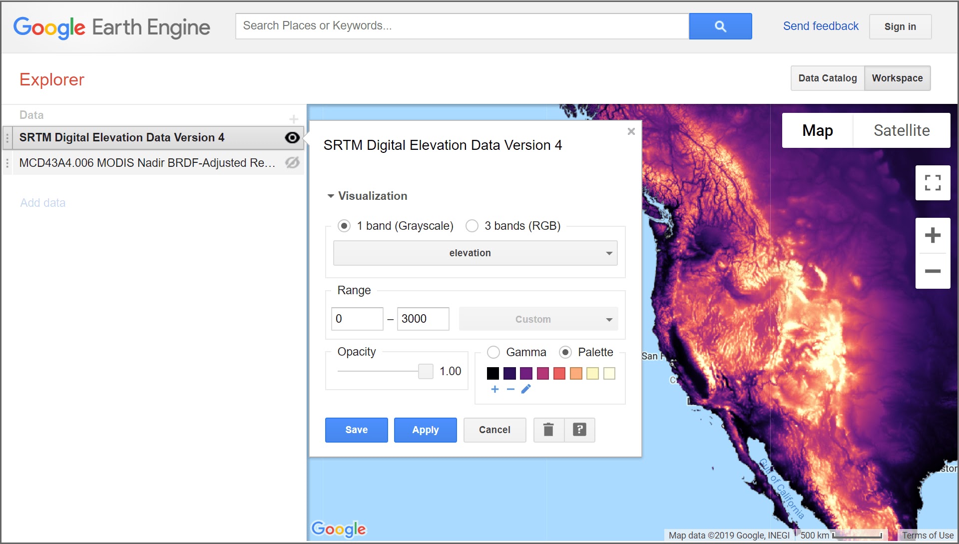 google earth engine explorer data catalog